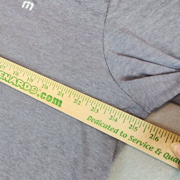 Travis Mathew Micro Stripe Golf Polo Short Sleeve Purple White Active Prep XXXL - Picture 10 of 12